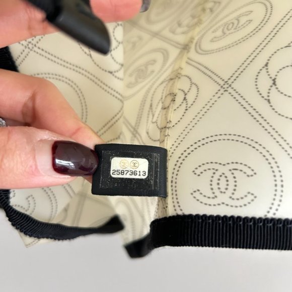 Rare Chanel Camelia Handbag Raincoat Printed PVC - Picture 9 of 9